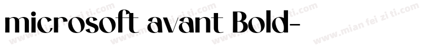 microsoft avant Bold字体转换